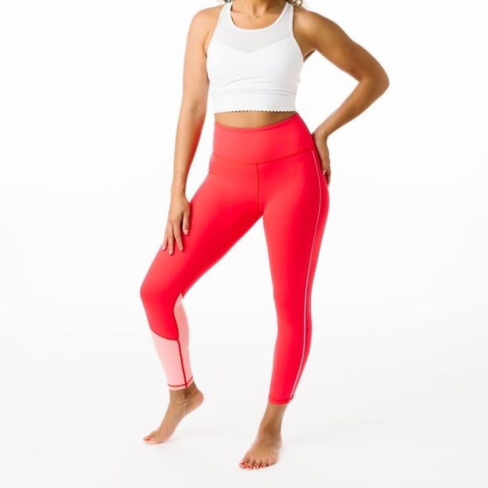 Zyia 8/10 Popsicle Pink Reflective Stripe Light n Tights